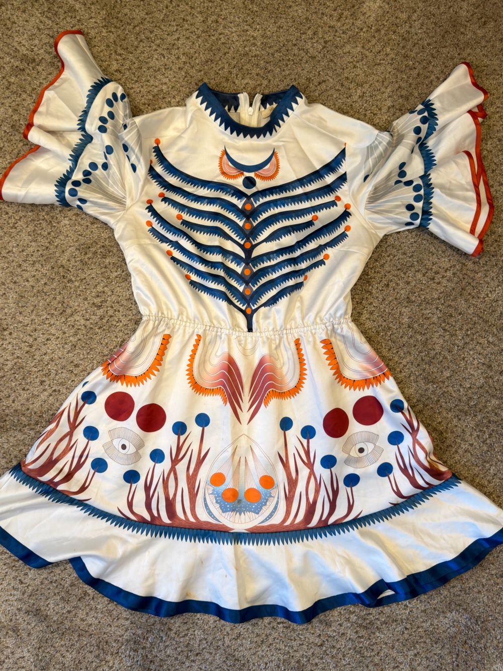 Marc Fisher White One-Piece with Blue Trim